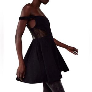 Free People Brooklyn Mini Dress in Black